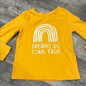 Yellow Kids Shirt with Rainbow Design